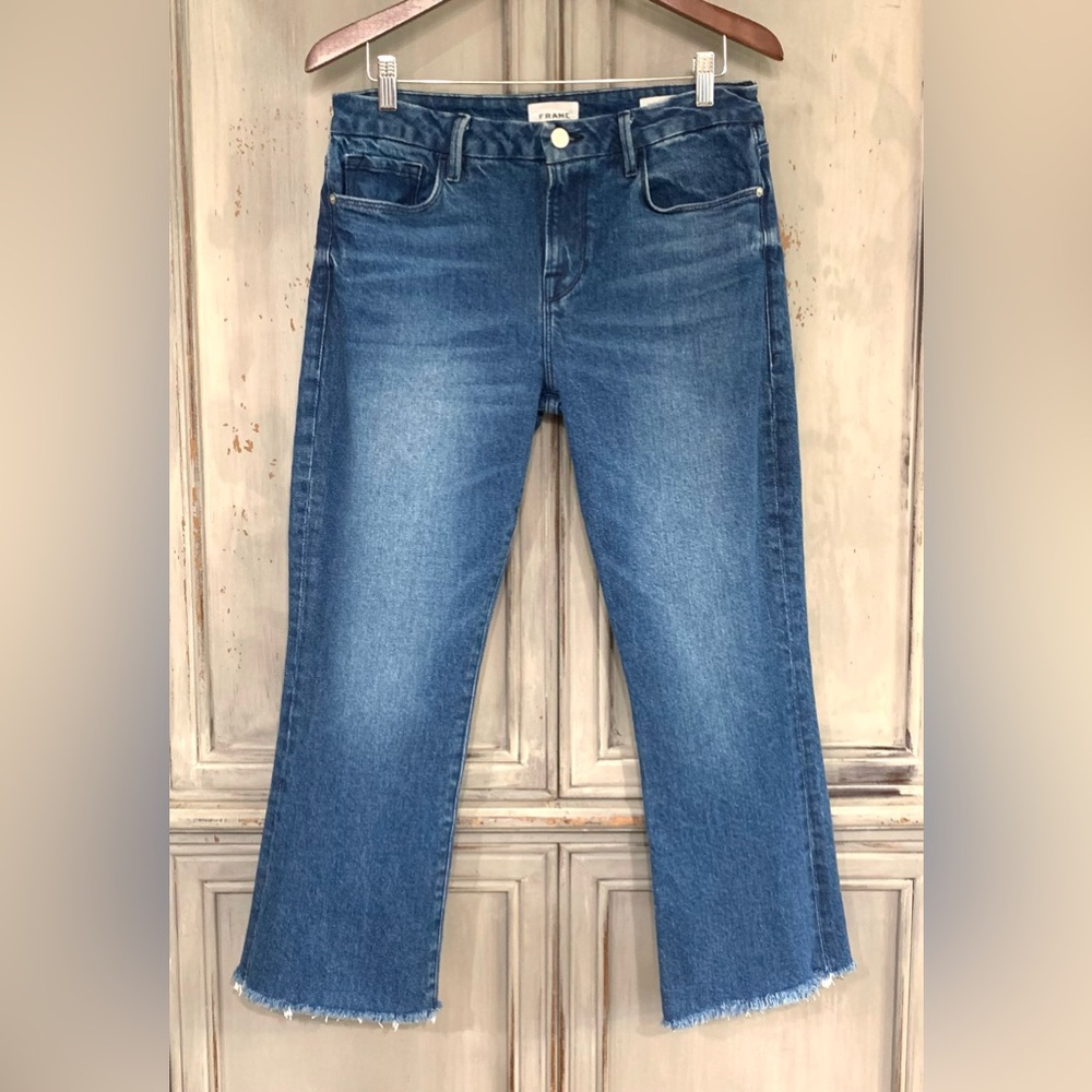 FRAME Le Crop Mini Boot Bootcut Jeans Sz 29 - Picture 4 of 15